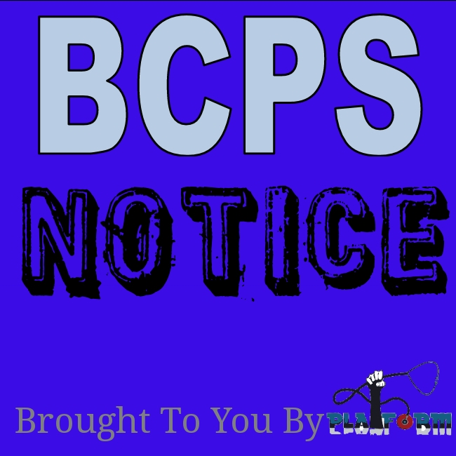 Notification from BCPS