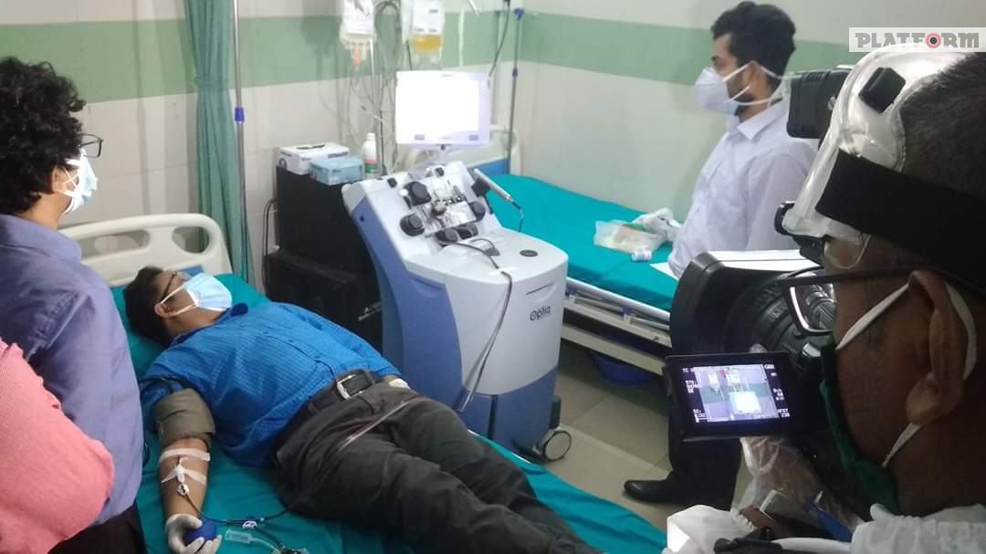ঢামেকে শুরু হচ্ছে প্লাজমা থেরাপি- ১ম প্লাজমা দান করলেন দুই করোনাজয়ী চিকিৎসক