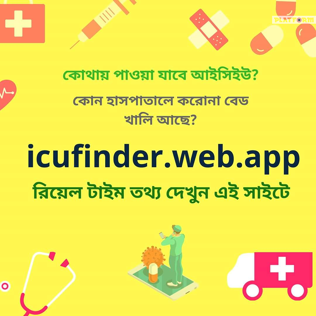 আইসিইউ অনুসন্ধানকে সহজ করবে “আইসিইউ ফাইন্ডার” ওয়েবসাইট